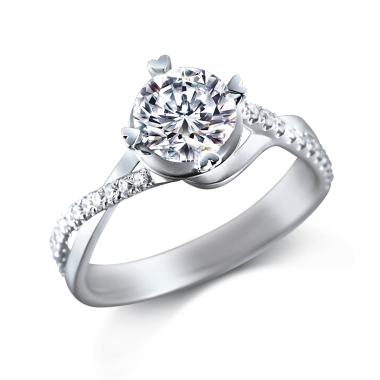 爱很美系列18K金钻石戒指