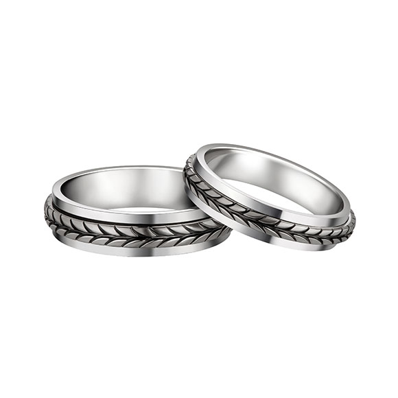 F-style Pt in Style Platinum Rings
