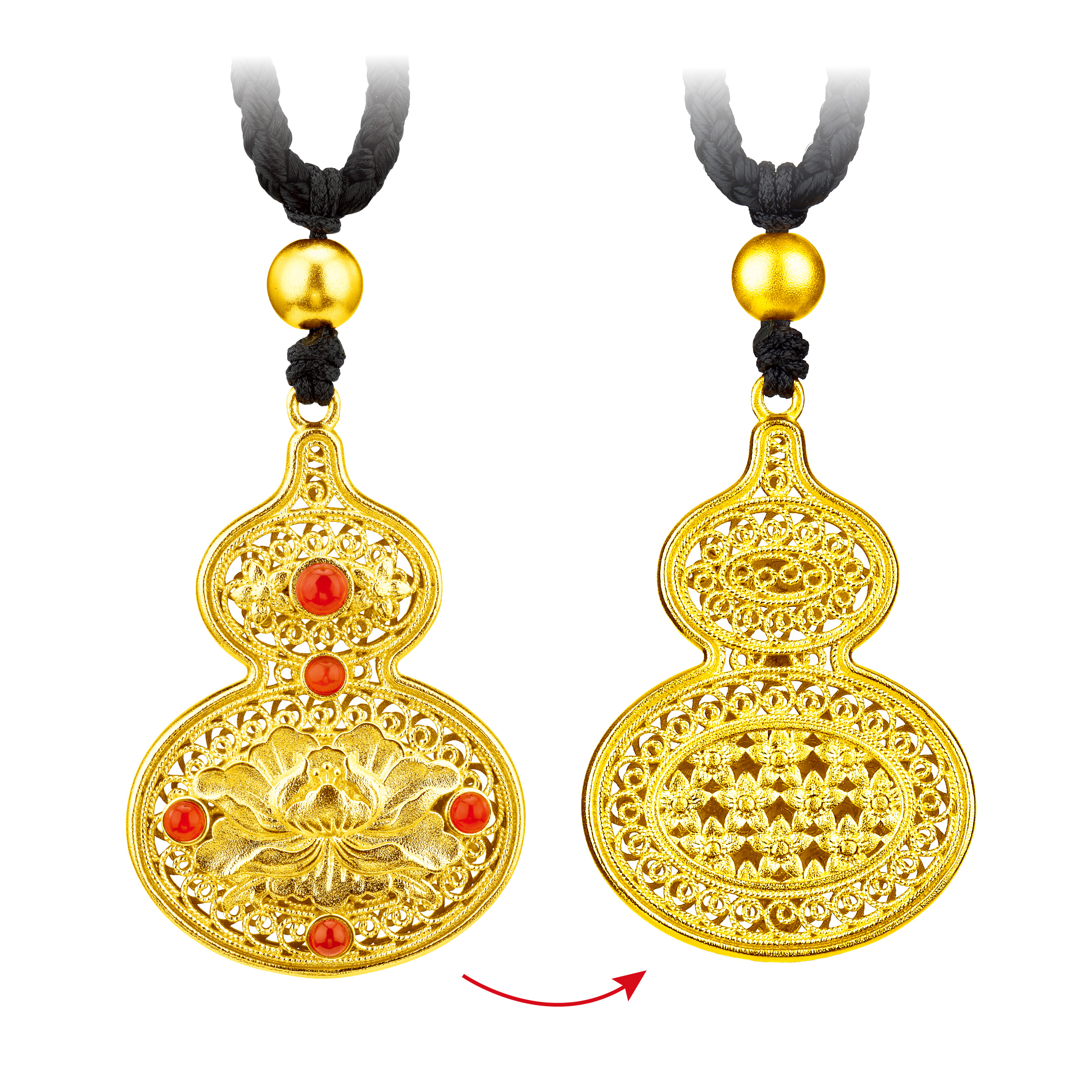 F-style Antique Gold Pendant