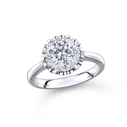 爱很美系列18K金(白色)钻石戒指