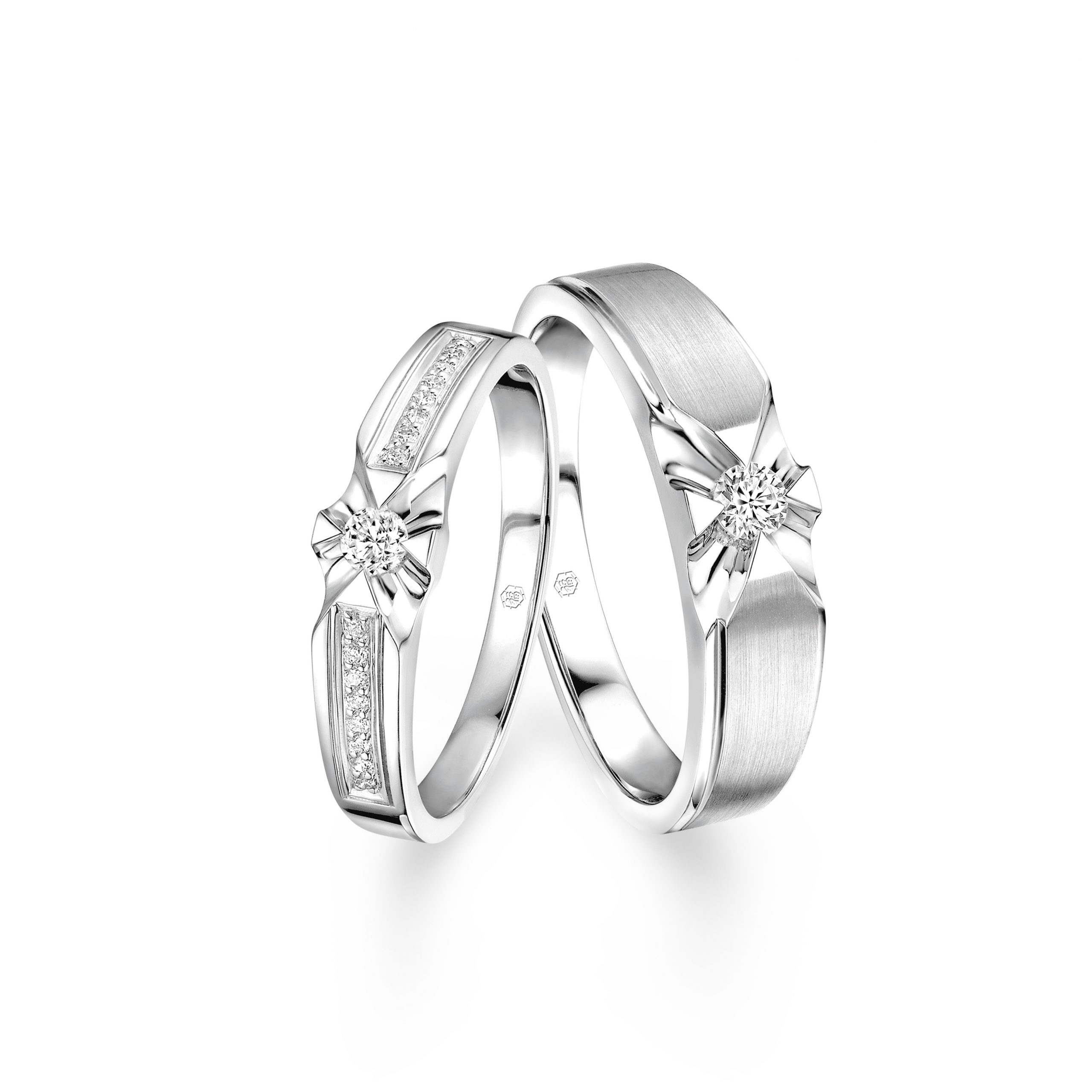 婚嫁系列「浪漫星宿」18K金鑽石對裝戒指