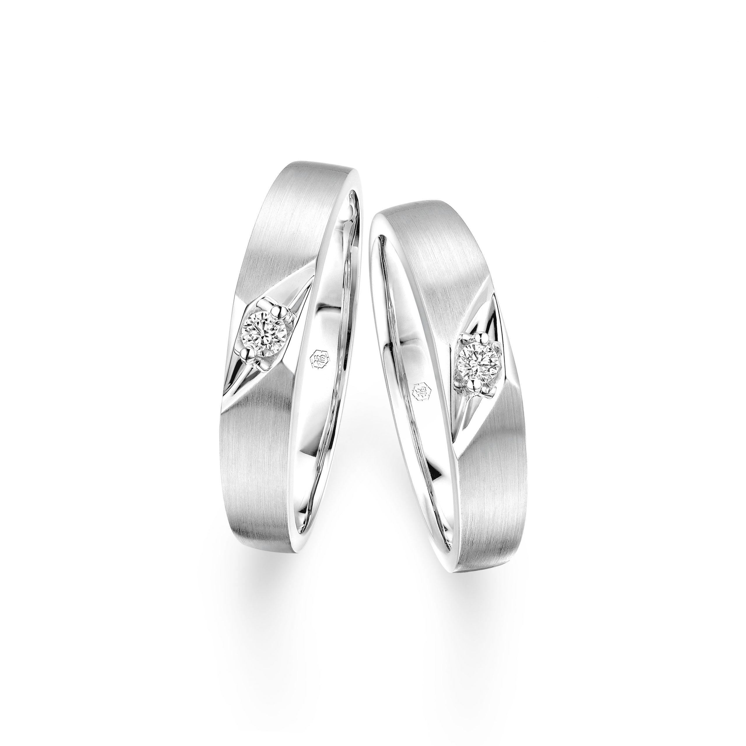 Wedding Collection「始终如一」18K Gold Diamond Wedding Rings—18276（Male）18277（Female）