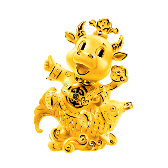 「金牛聚寶」系列“財神金牛”黃金擺件