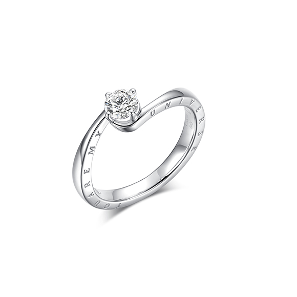 Meteora 18K White Gold Diamond Ring